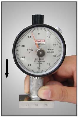 Durometer Δ ακτών του ISO ASTM DIN ελεγκτής σκληρότητας για τη μέτρηση των πλαστικών/του λάστιχου σιλικόνης